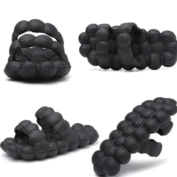 Bubble Double Strap Slides Sandals Golf Ball Slippers - Picture 1 of 6
